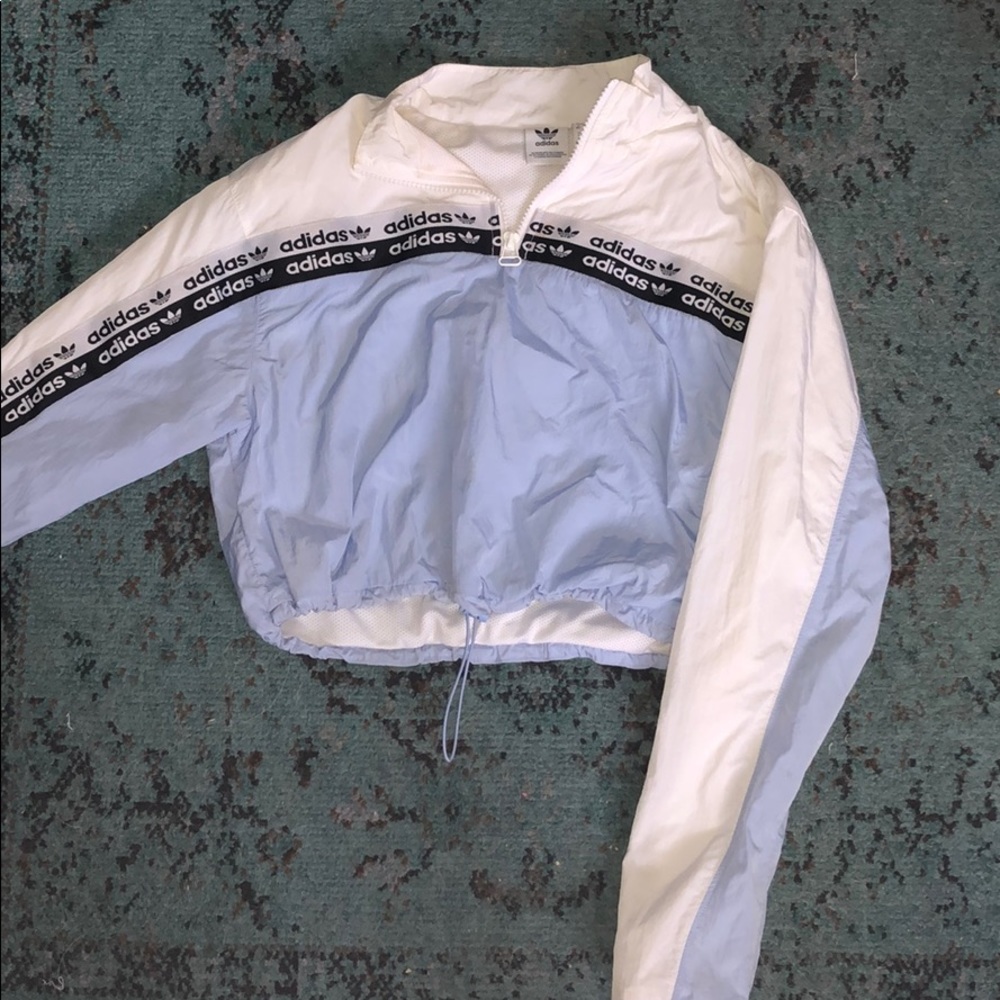 cropped adidas windbreaker